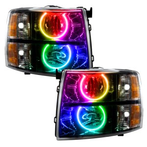 Chevrolet Silverado Headlight Assemblies - ORACLE Lighting - ColorSHIFT w/o Controller - Black - `07-`13